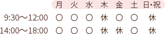 ひたちなか市の心療内科・精神科 ひたちなかメンタルクリニックの診療時間は(月・火・水・土)9：30～12：00　14：00～18：00(金曜)9：30～12：00 休診：木曜、金曜午後、日・祝